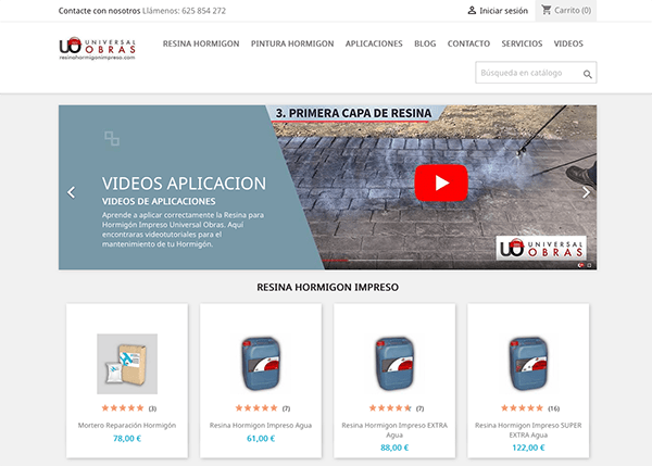 tienda online resinas
